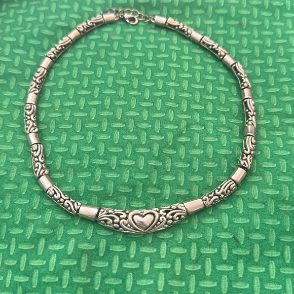 Retired Vintage HTF Brighton heart bar chocker necklace - Picture 3 of 5